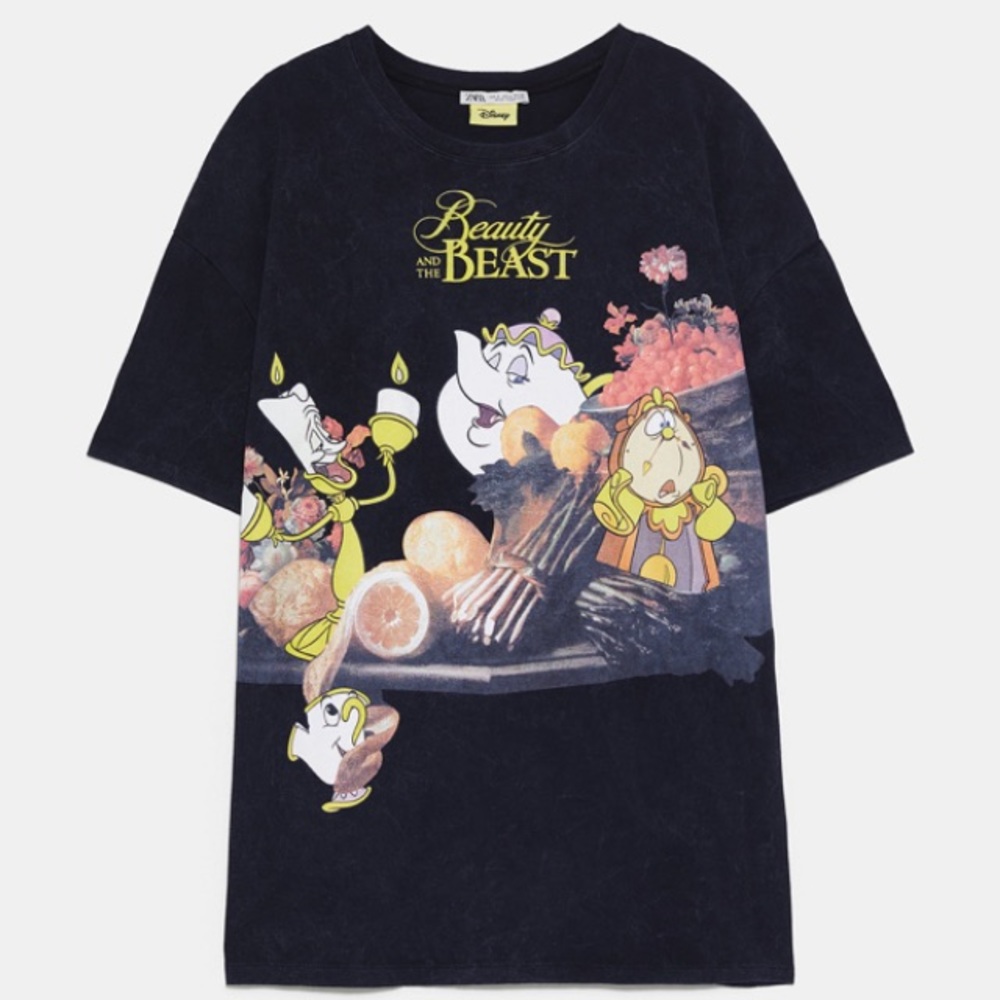 Zara beauty & beast T shirt - Picture 2 of 5